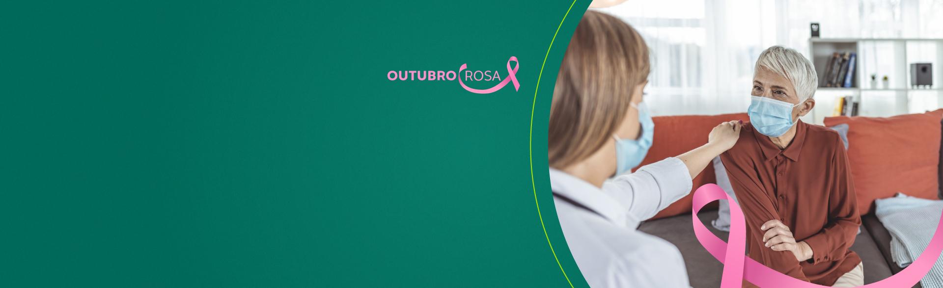 senhora branca, cabelo curto e branco, segura o braço direito