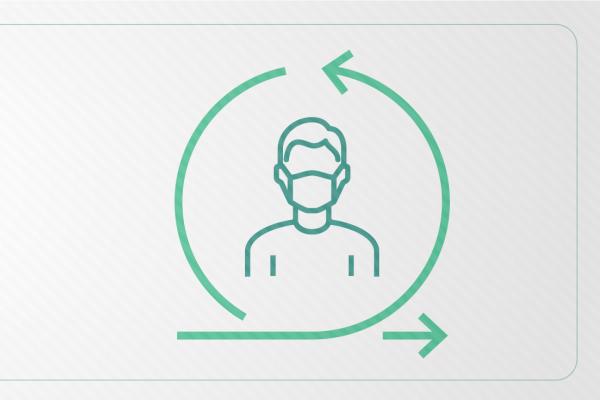Ilustração de um homem usando máscara
