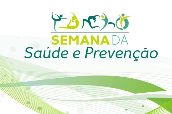 Foto com o logotipo da Semana da Saúde e Prevenção