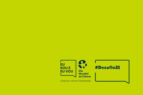Imagem verde com logomarca do Desafio 21 