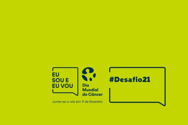 Imagem verde com logomarca do Desafio 21 