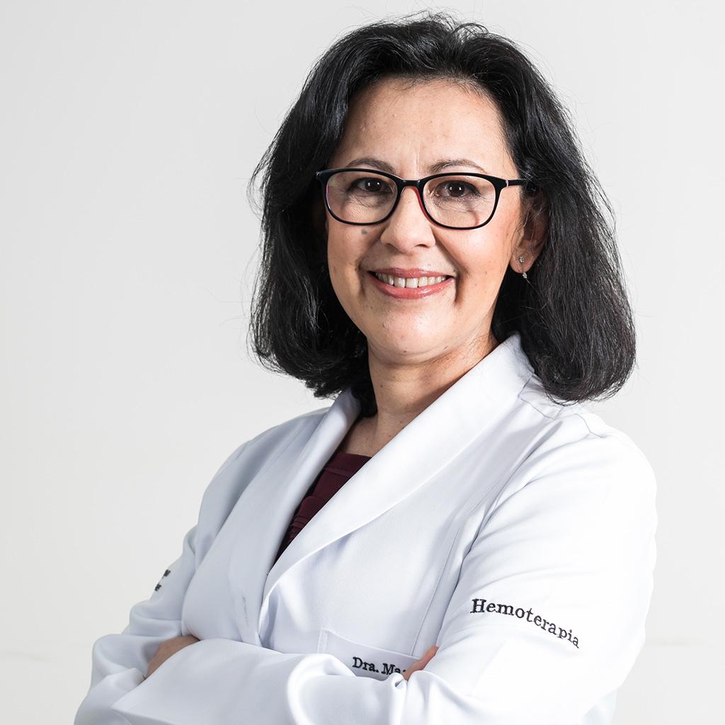 Dra. Marta Maria Moreira Lemos, coordenadora médica do Serviço de Hemoterapia e Terapia Celular