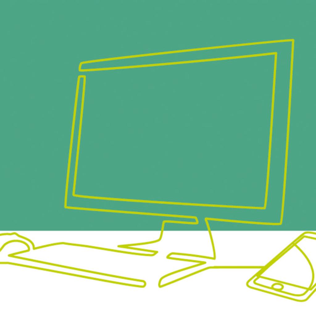 Ilustração de um computador e um smartphone