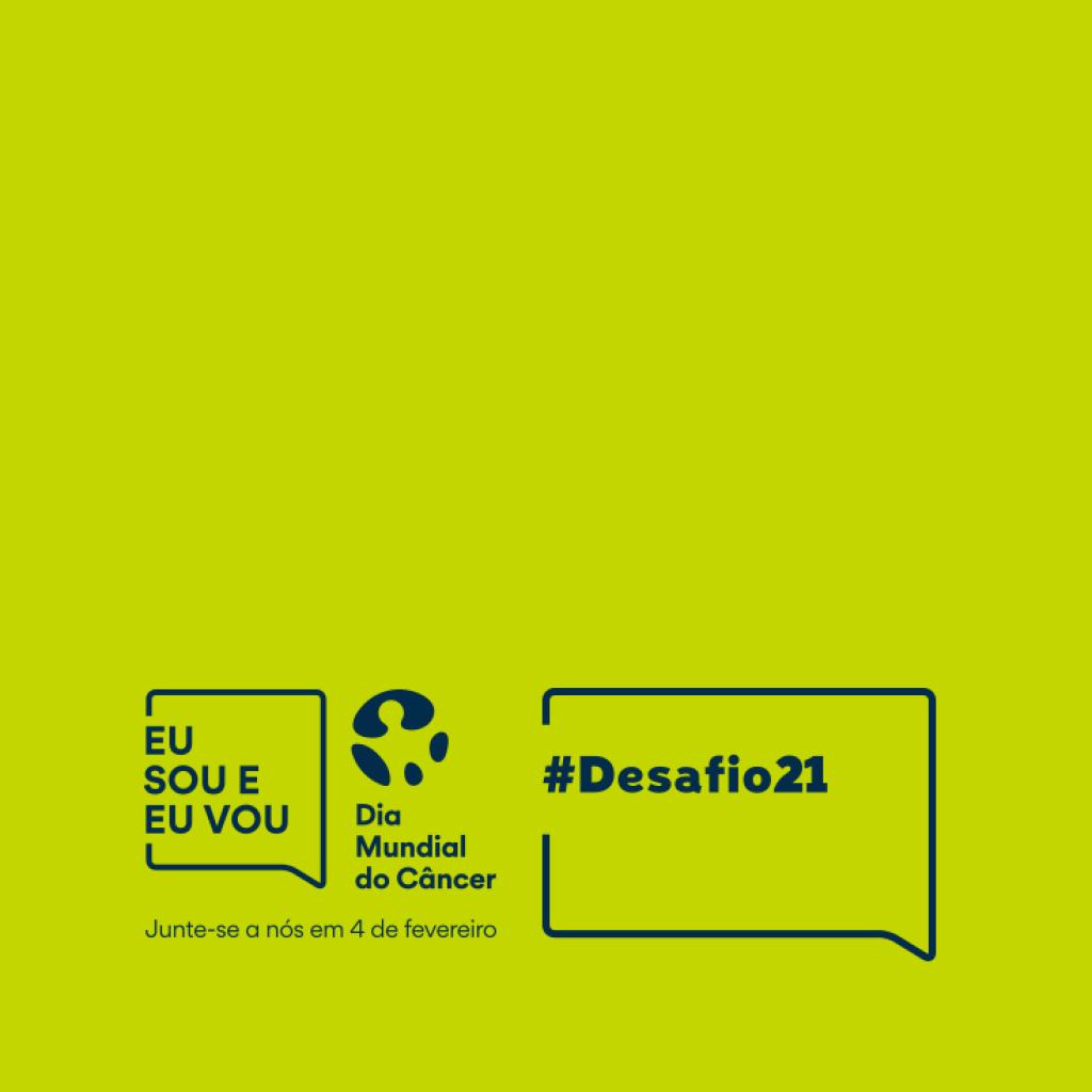 Imagem verde com logomarca do Desafio 21 